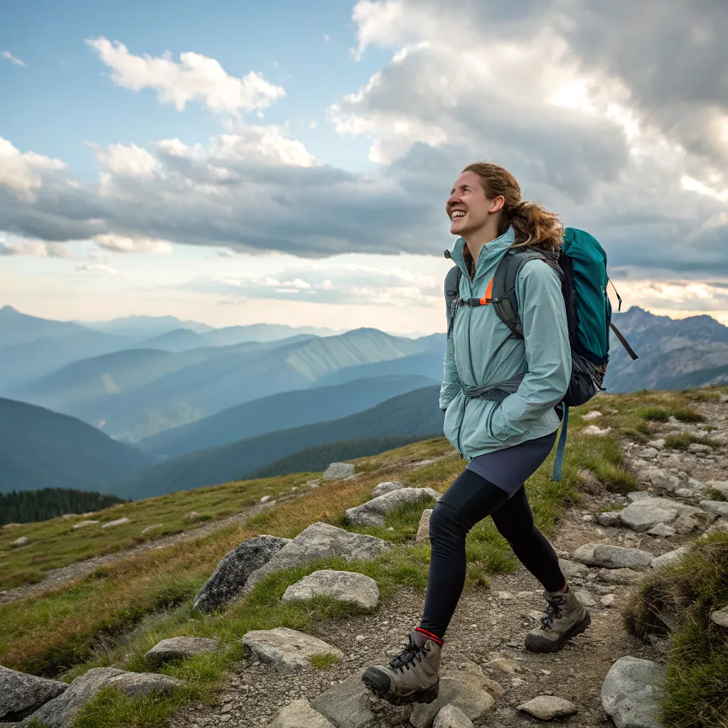 Emily Thompson enjoying mountain adventure